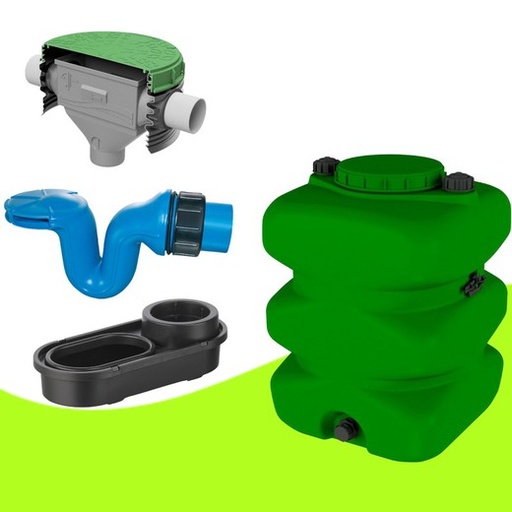 [DEPOSITOAGUAPLU-548] Depósito agua pluvial 550 Litros Kit basic